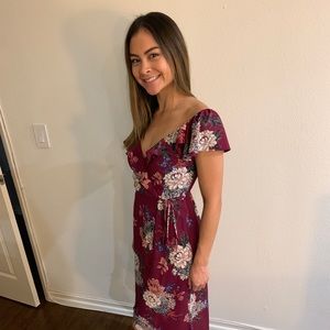 Floral wrap dress